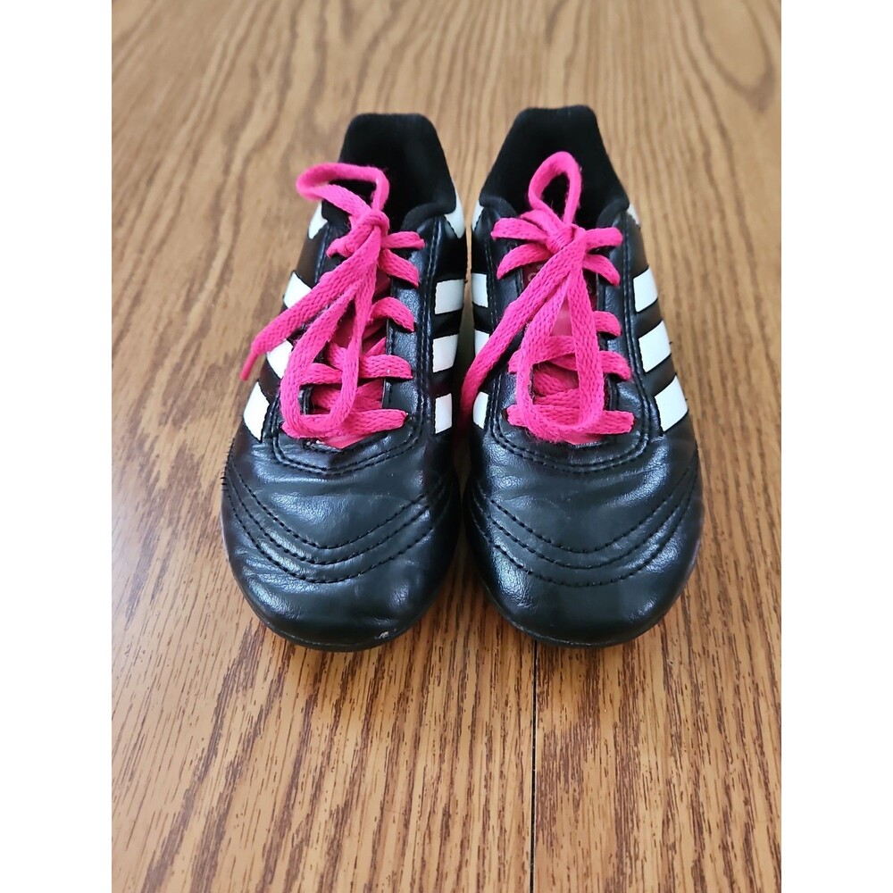 adidas Goletto VII FG Youth Soccer Cleats Kids US 12K Black White Pink Football